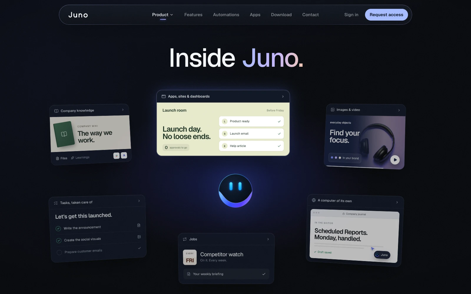 The Juno Product page: Inside Juno.
